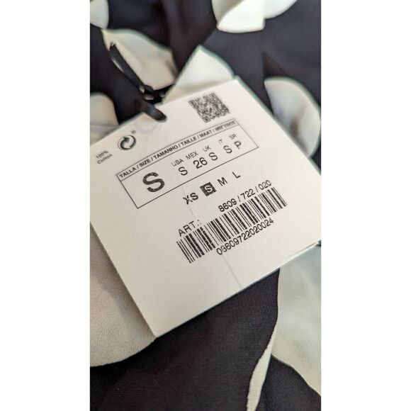 Studio Women Long Sleeve High Neck Bow Polka Dot Midi Dress Black White Size Sma - Picture 15 of 16